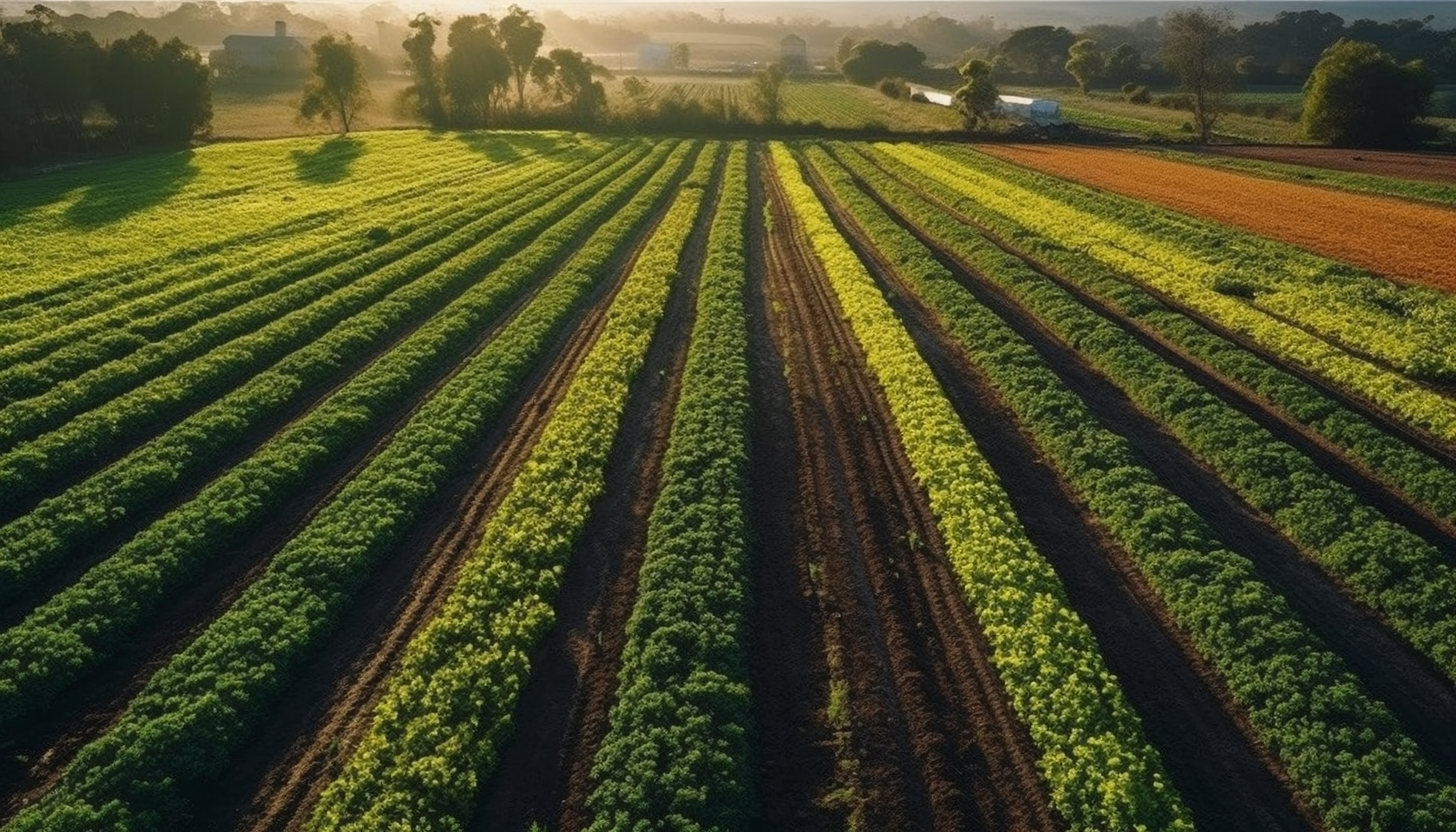 Vast green fields